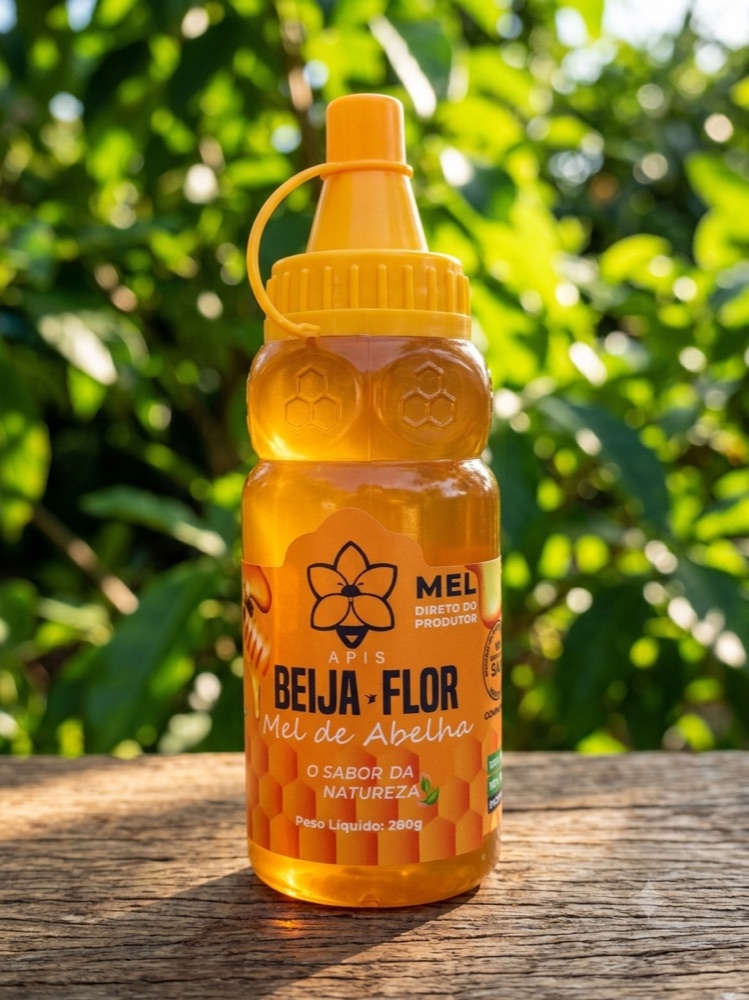 Bisnaga de mel no campo